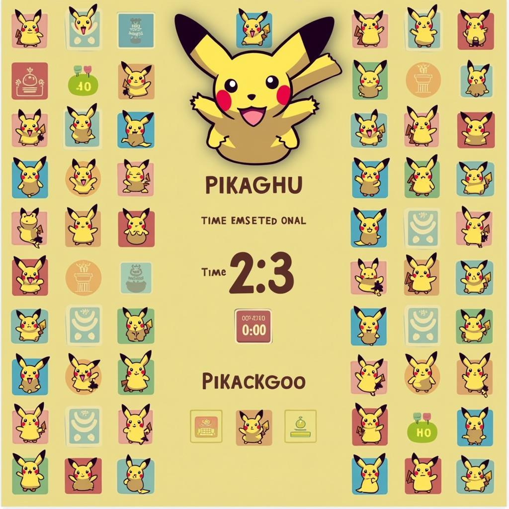 Giao diện game Pikachu cổ điển