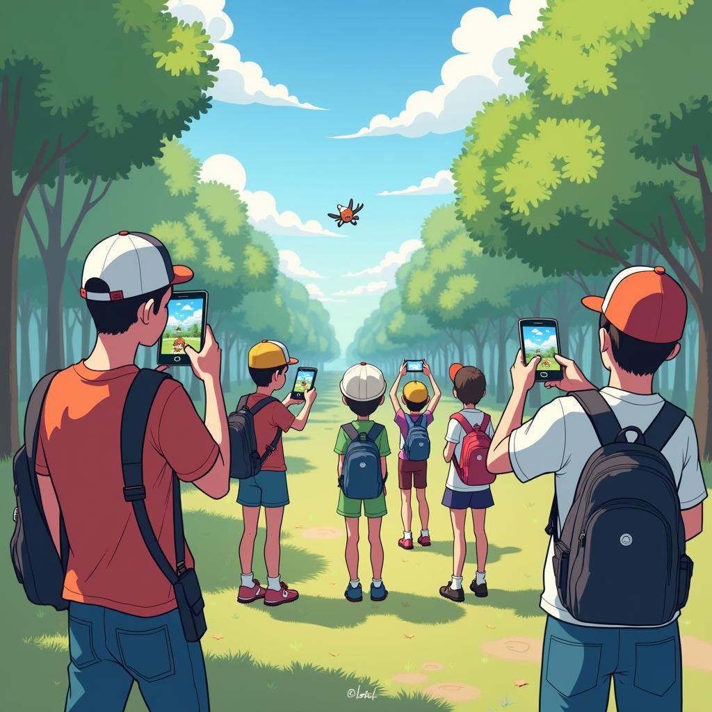 Săn bắt Pokémon ngoài trời