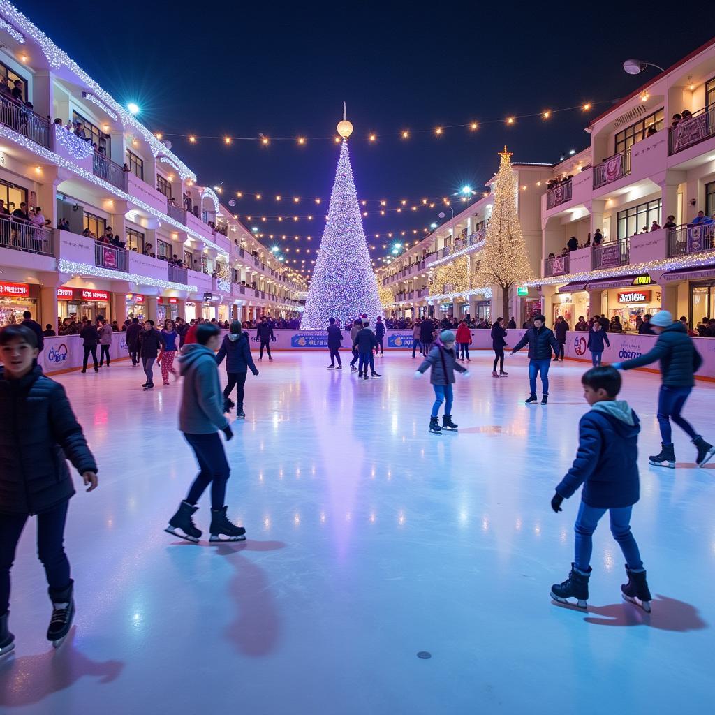 Sân trượt băng trong nhà tại Vincom Mega Mall Royal City