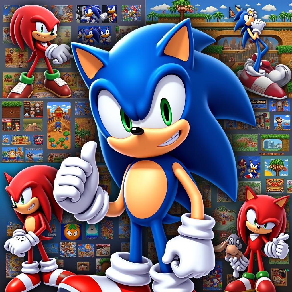 Hình ảnh minh họa các tựa game Sonic kinh điển