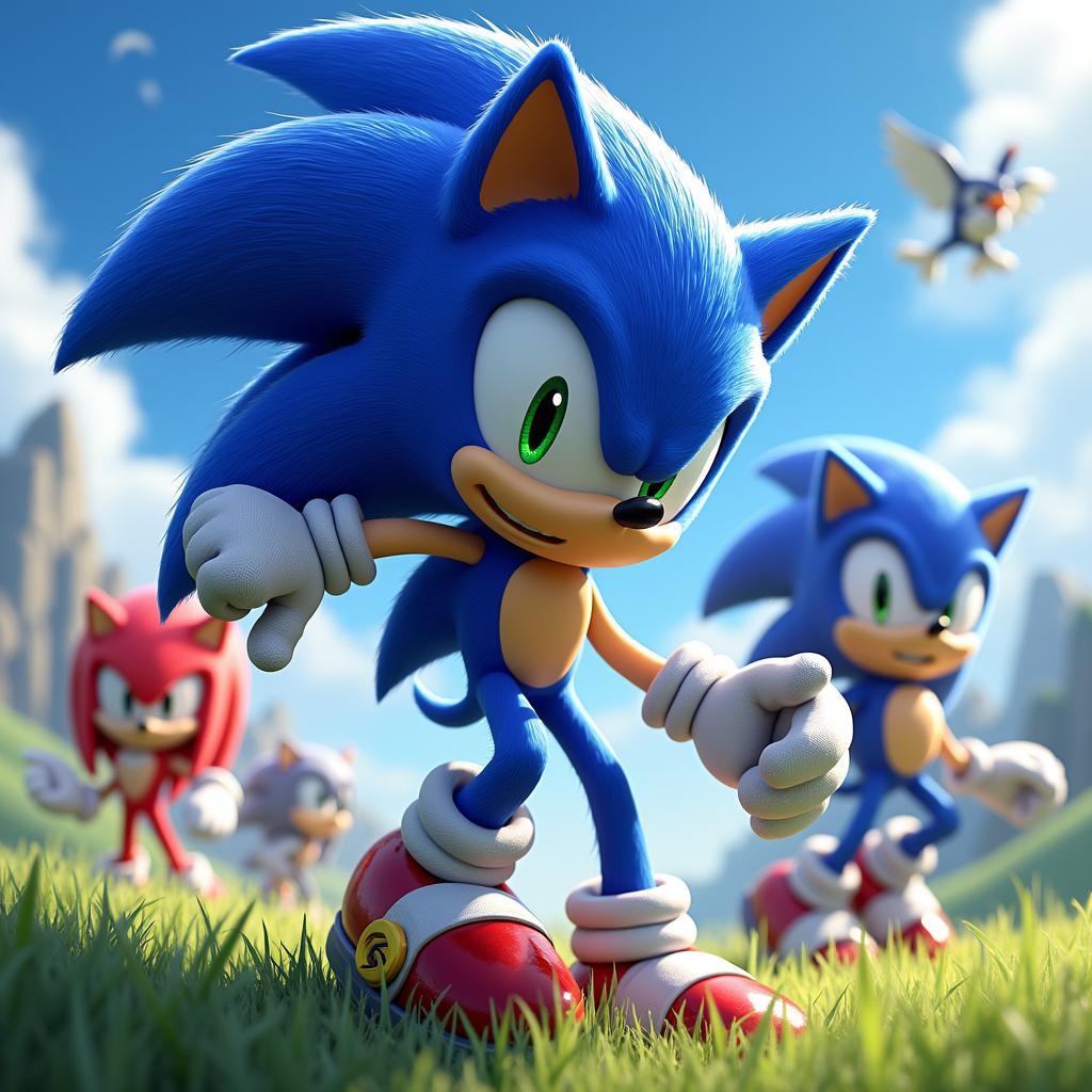 Hình ảnh minh họa các phiên bản Sonic game vui mới nhất