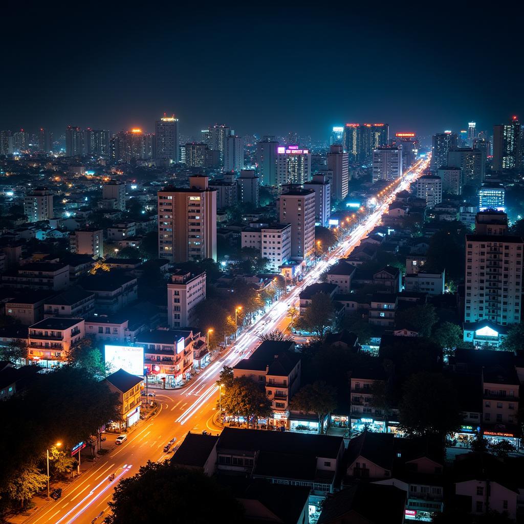 Thành phố Thanh Hóa lung linh về đêm