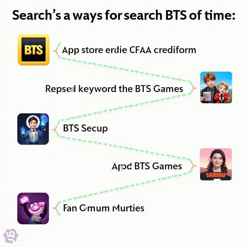 Cách tìm kiếm game vui BTS