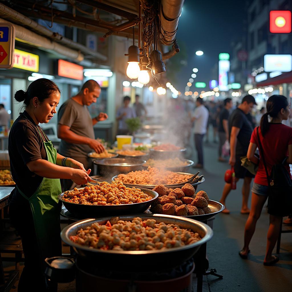 Ẩm thực đường phố Sài Gòn về đêm