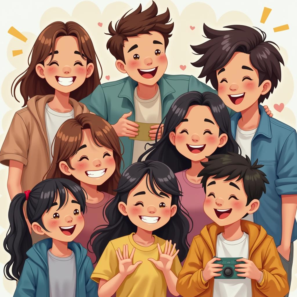 Hình ảnh vui vẻ lạc quan trong cuộc sống
