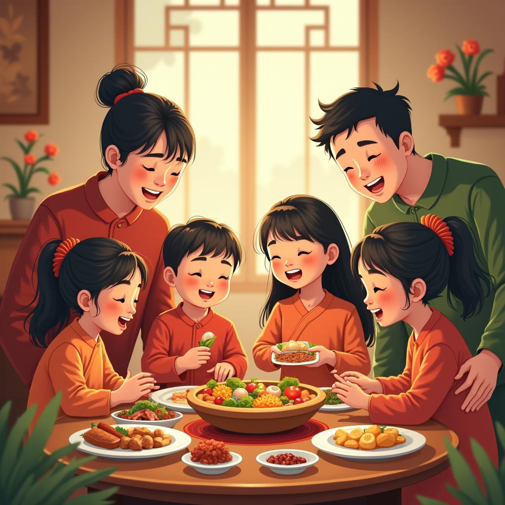 Xuân vui vẻ bên gia đình