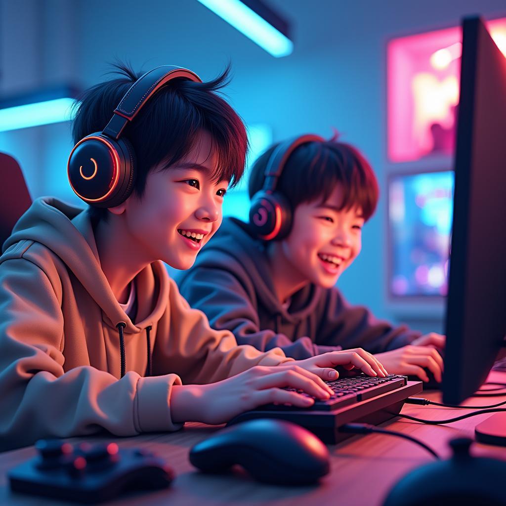 Anh Huy và Tùng Vui khám phá thế giới game