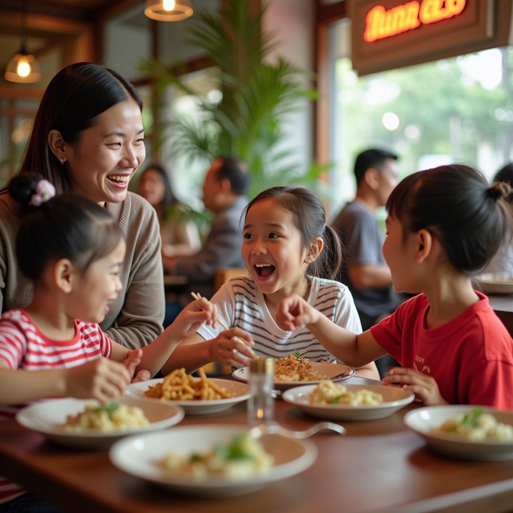 Bữa ăn gia đình tại nhà hàng TPHCM