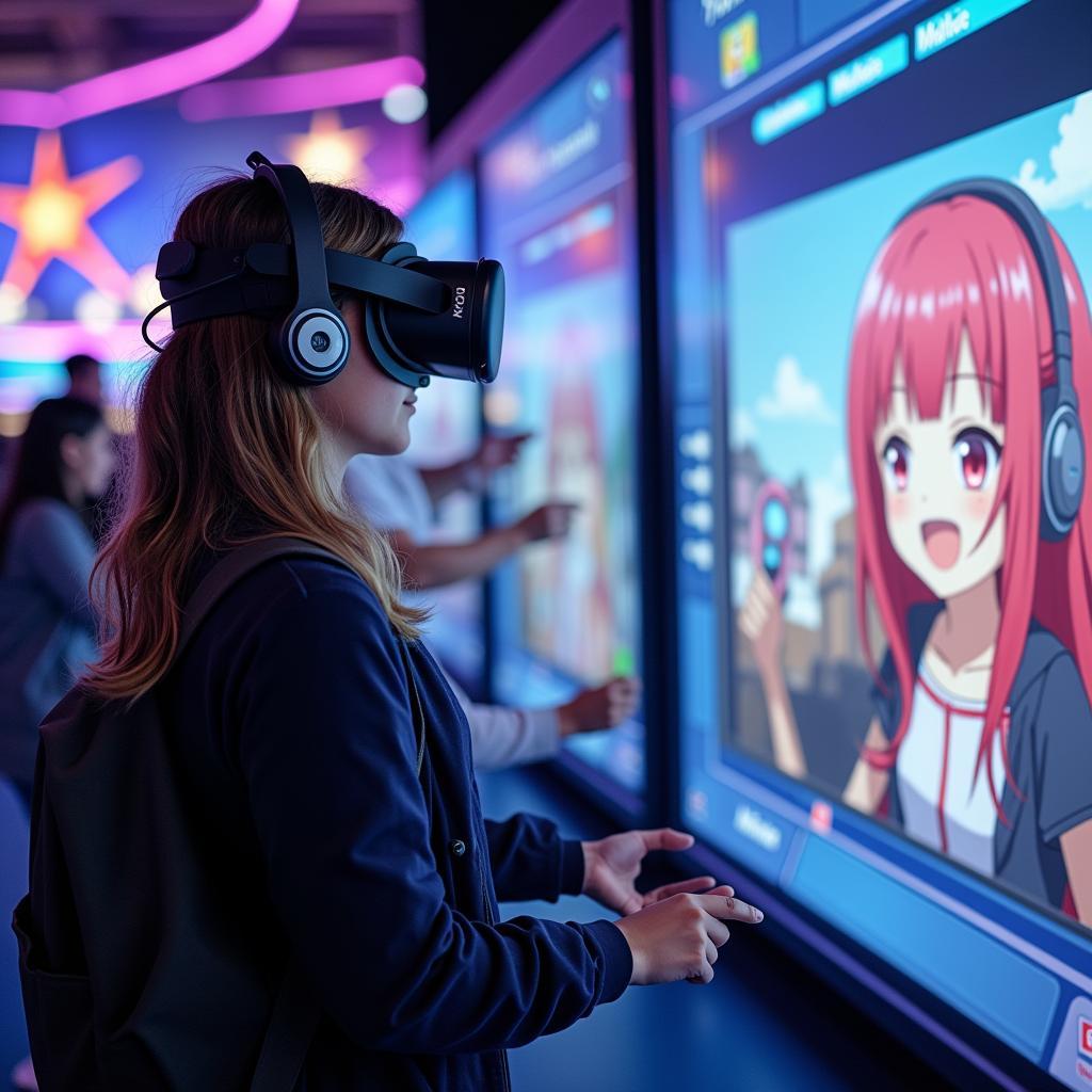 Công nghệ VR trong công viên anime