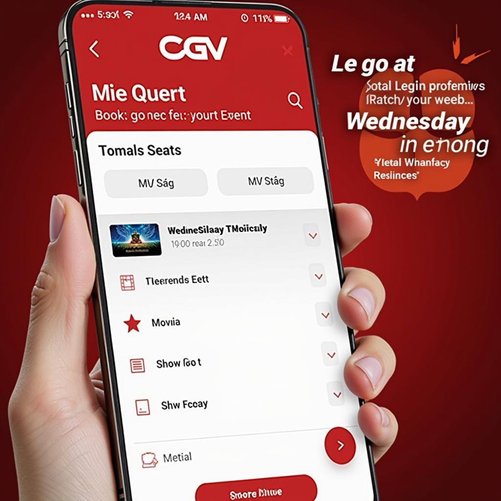 Đặt vé online Cgv Thứ Tư