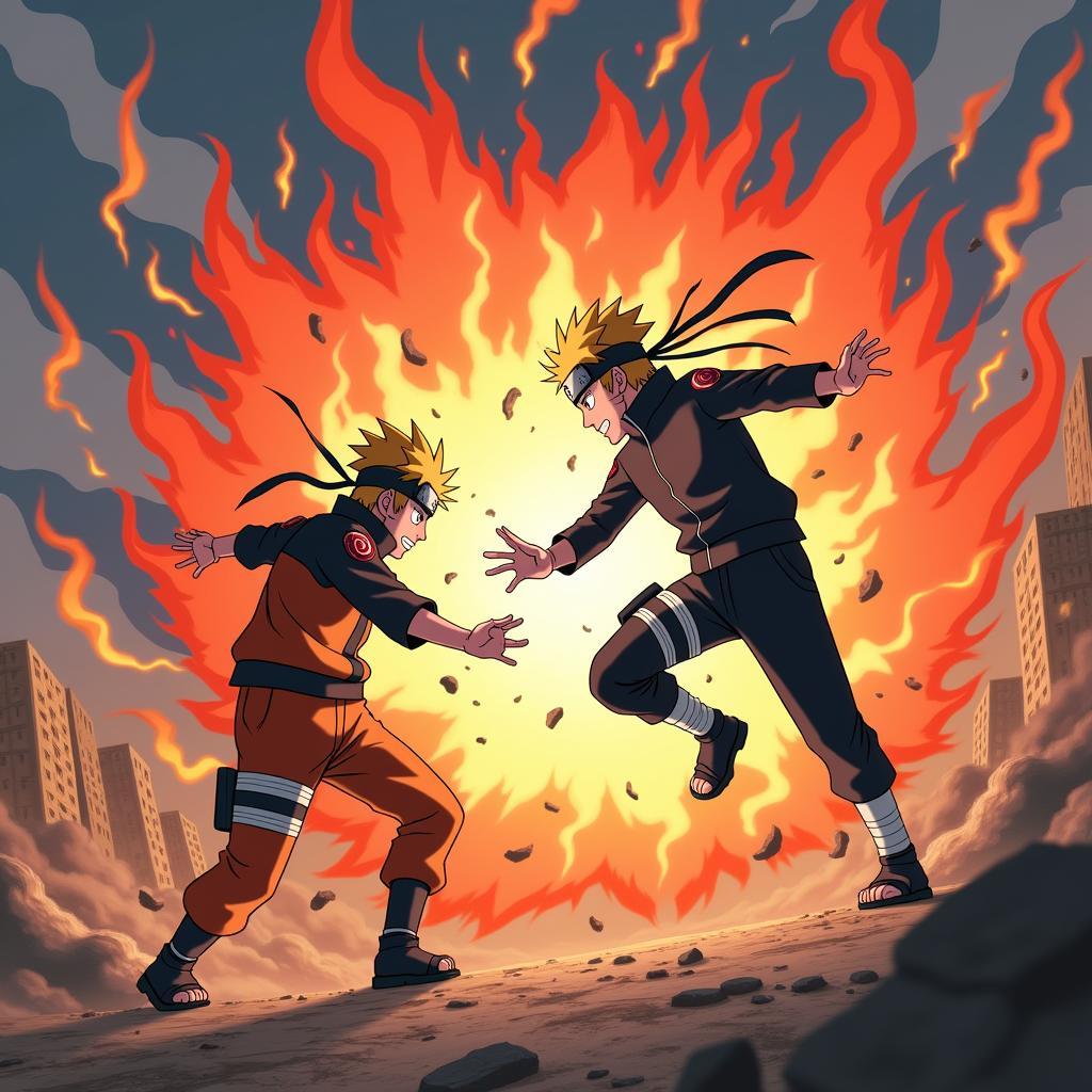 Đối kháng kịch tính trong game Naruto