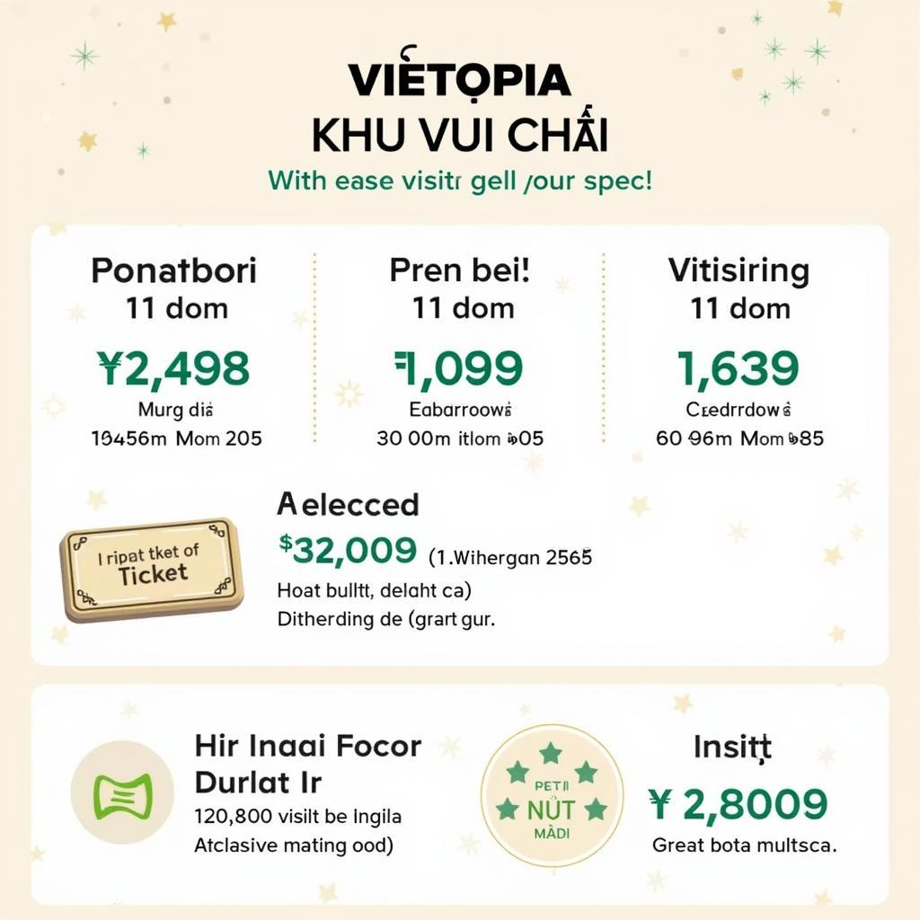 Thông tin về giá vé Vietopia Khu Vui Chơi