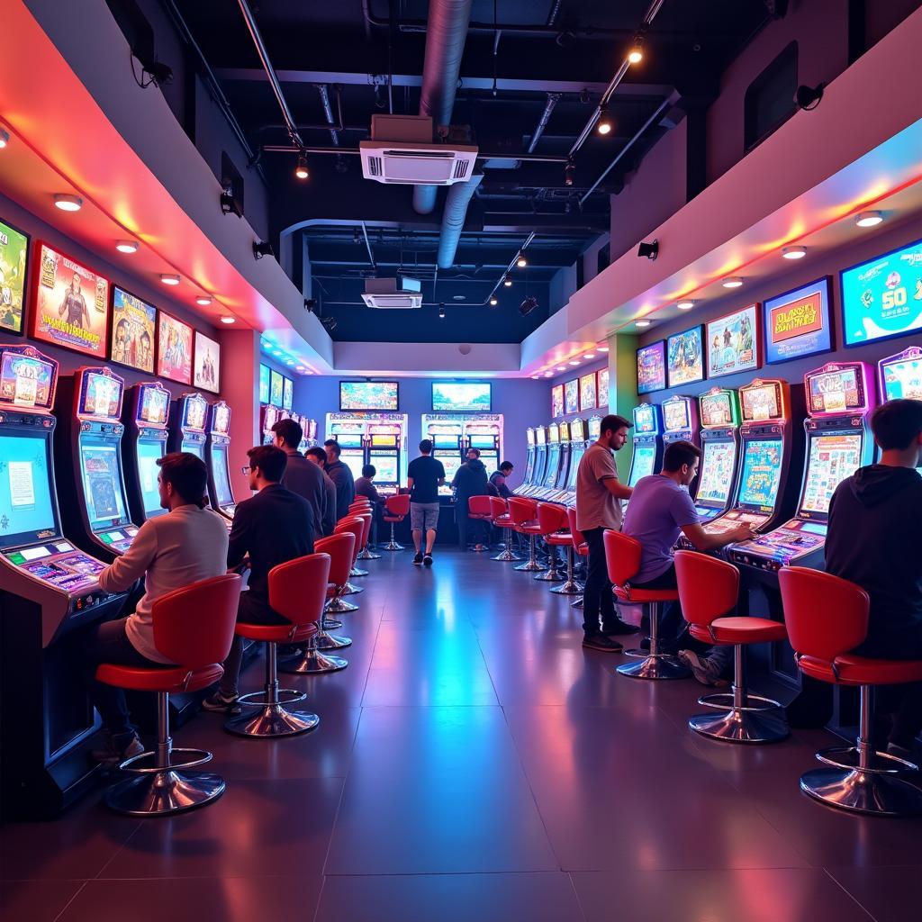 Không gian giải trí hiện đại tại game center