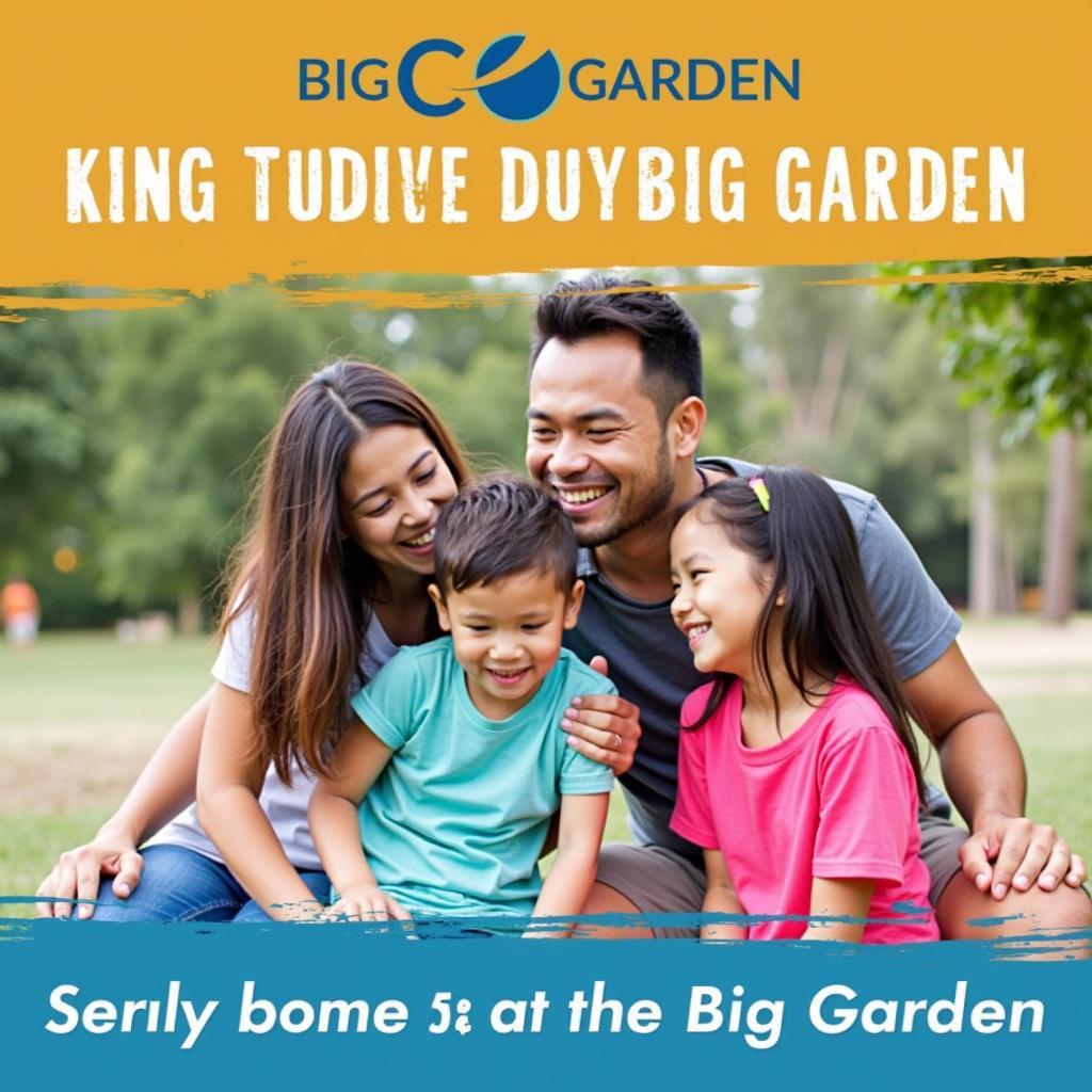 Gia đình vui vẻ tại khu vui chơi Big C Garden