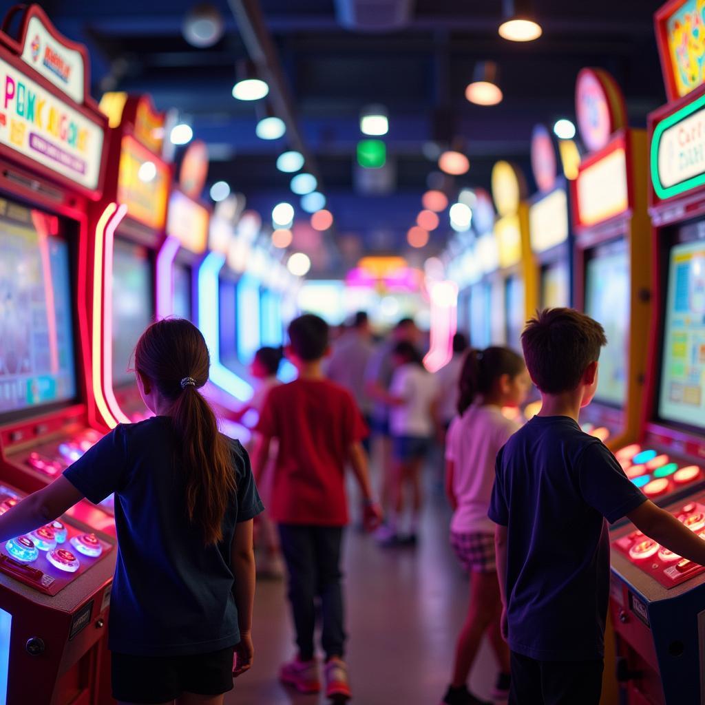 Trải nghiệm game arcade tại Sam World