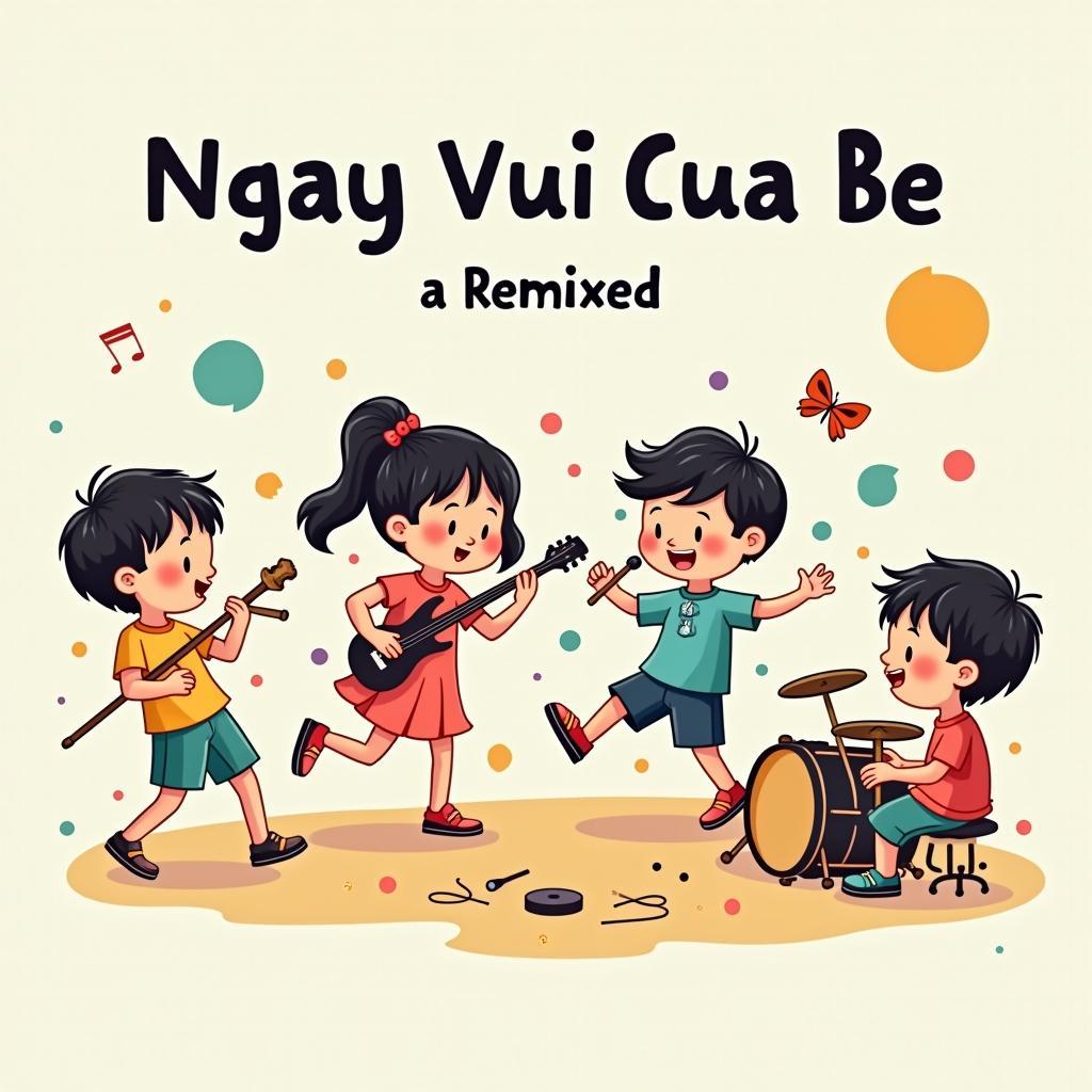 Hình ảnh minh hoạ cho phiên bản remix của bài hát Ngày Vui Của Bé