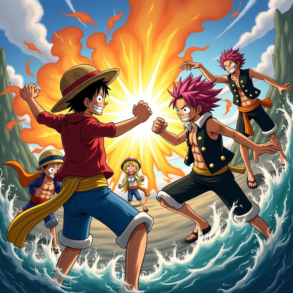 One Piece vs Fairy Tail đối đầu nảy lửa