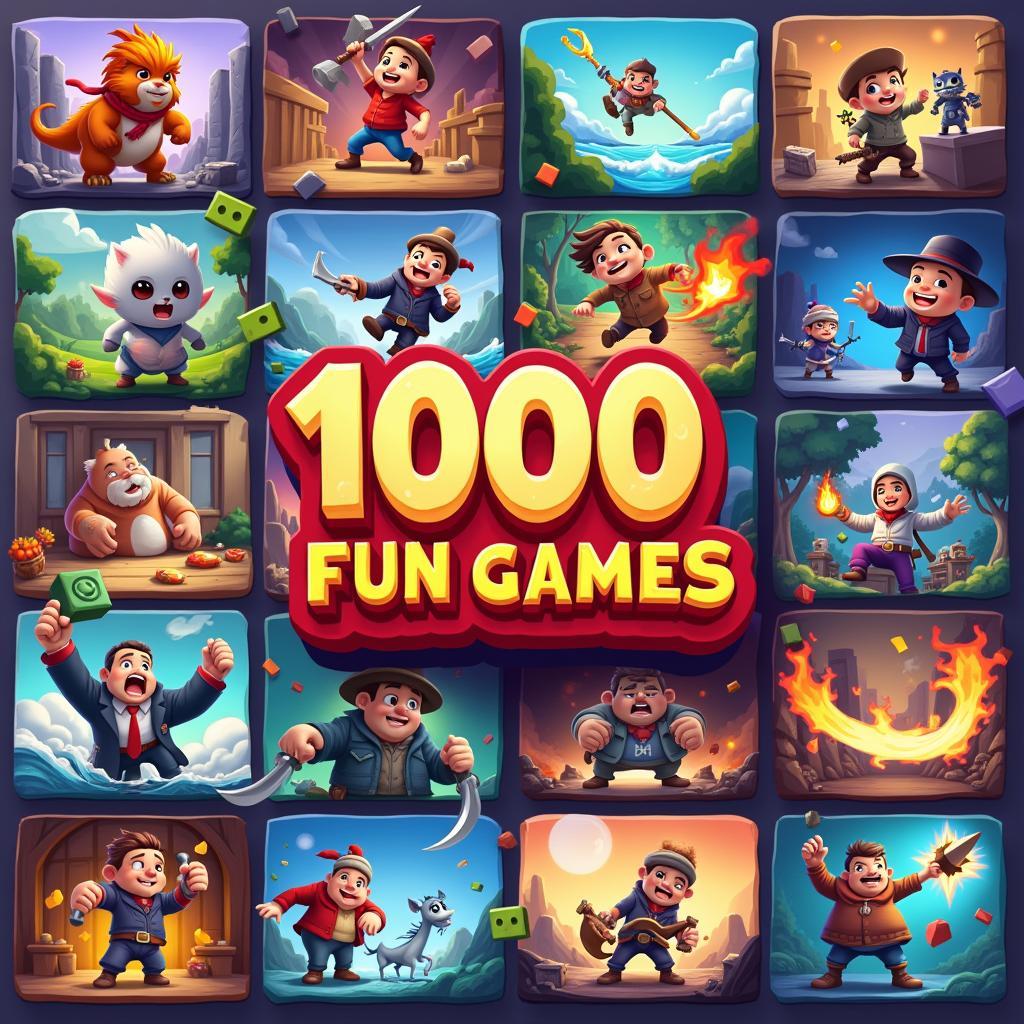 Thế giới game vui 1000 đa dạng và phong phú