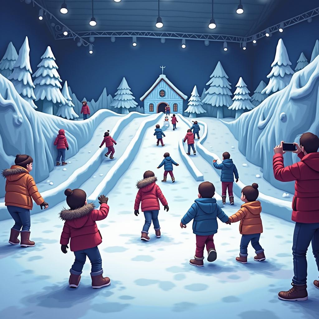 Trải nghiệm vui chơi tại Snow Town Sài Gòn