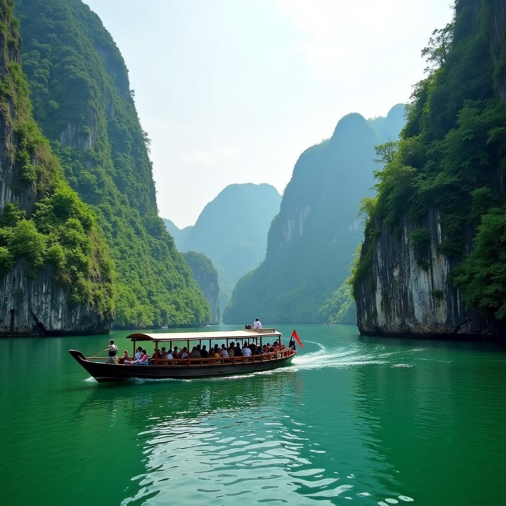 Thuyền Du Lịch Trên Sông Tràng An Ninh Bình