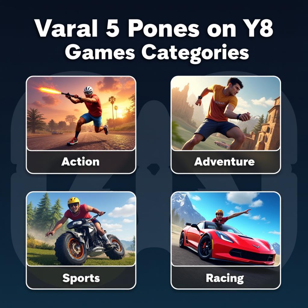 Các thể loại game đa dạng trên Y8